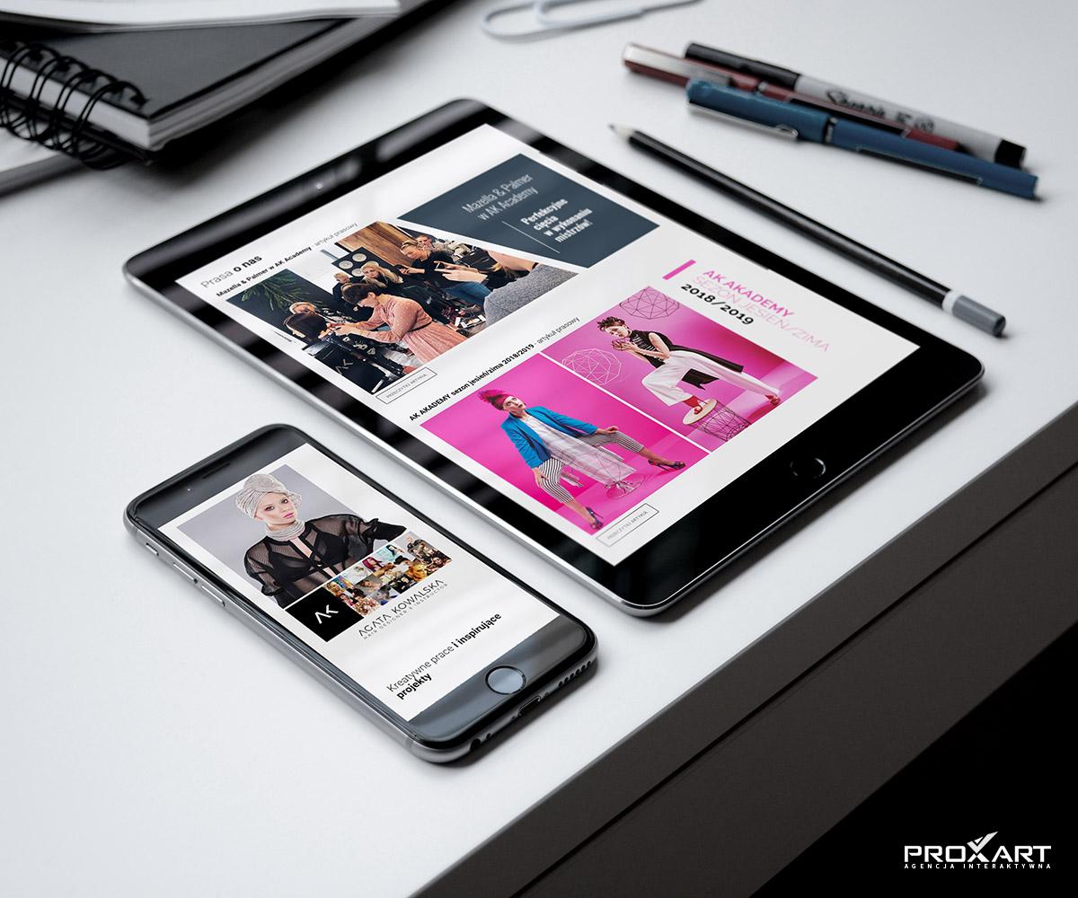 Strona internetowa pracowni Agaty Kowalskiej