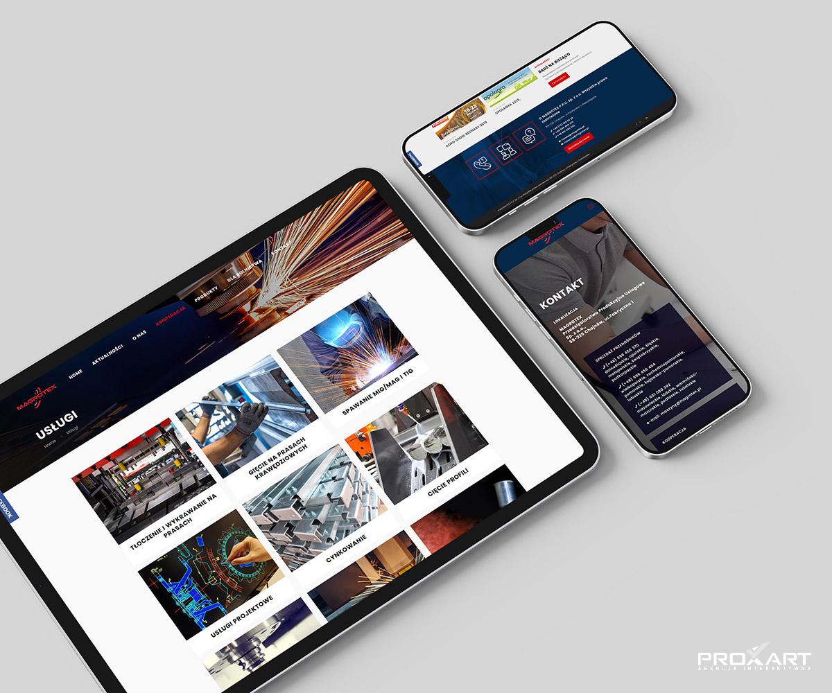 Strona internetowa firmy Magrotex