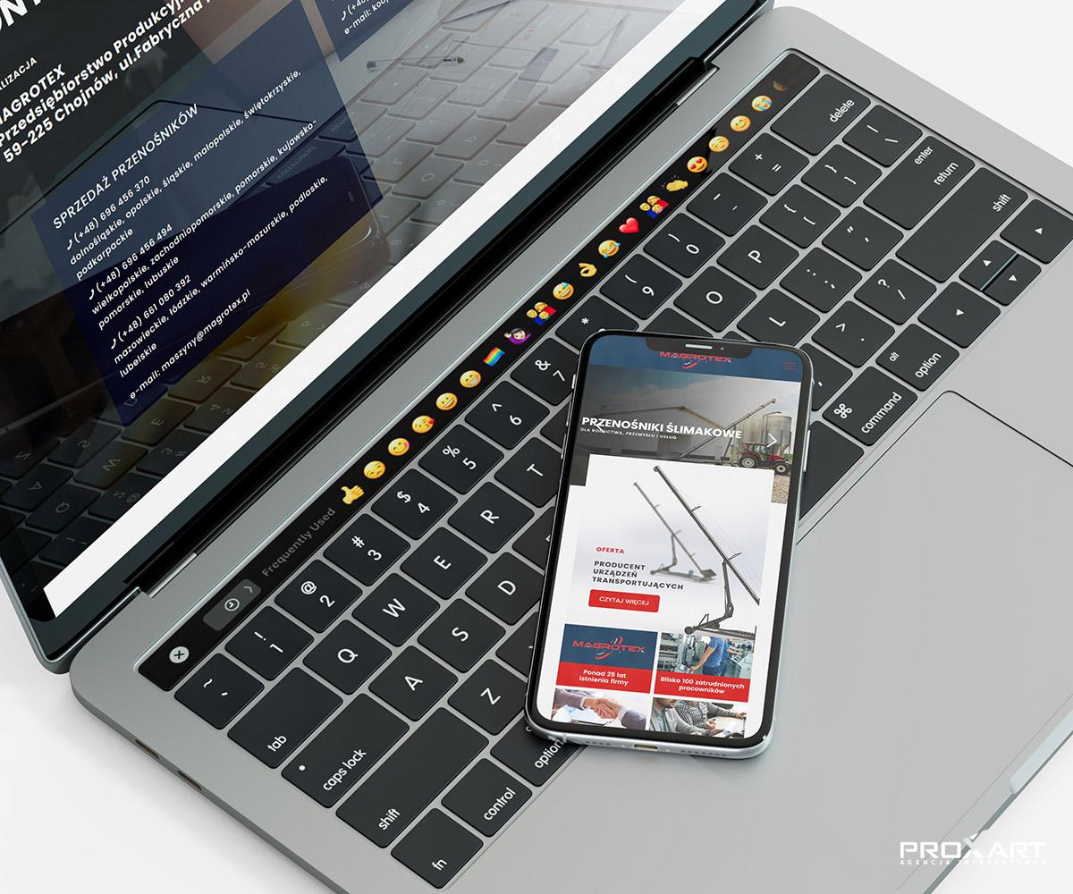 Strona internetowa firmy Magrotex